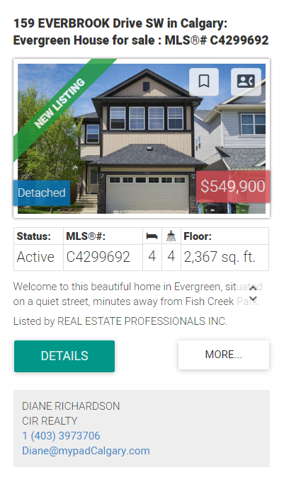 Evergreen Homes for sale Calgary
