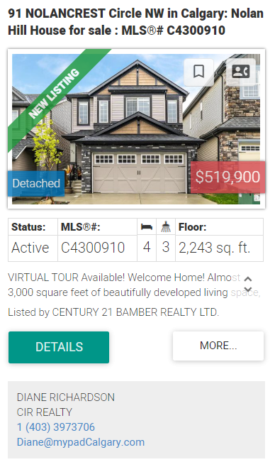 Nolan Hill Homes for sale Calgary