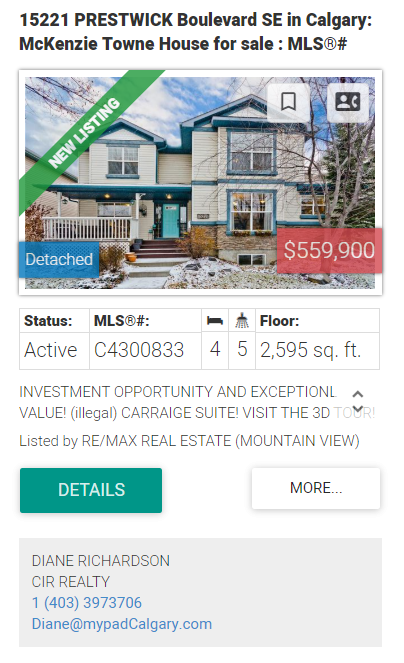 Prestwick Homes for sale Calgary